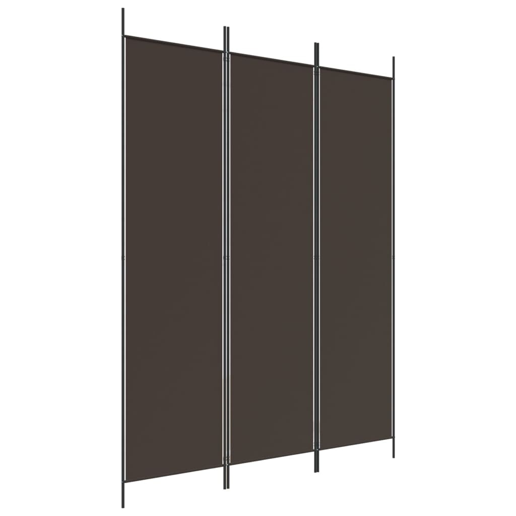 Décoshop26 - Raumteiler 3-teilig 150 x 200 cm brauner Stoff und Stahl DEC030776 DEC030776