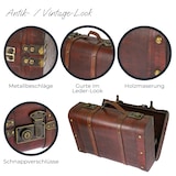thumbnail of HMF Schatztruhe aus Holz, Vintage Koffer, 45 x 30,5 x 20 cm, Groß, Peru