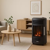 thumbnail of Estufa de gas calentador 44 m2 con ruedas, potencia regulable, termostato y detección de oxígeno, encendido electrónico 44 x 72 cm - Negro