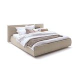 thumbnail of KAWOLA Bett CARLO Polsterbett Stoff taupe 200x200cm