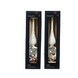 thumbnail of Christbaumspitze Glas 31cm mit Schnee & Vogel Motiv 1 Stück sort. Weiß