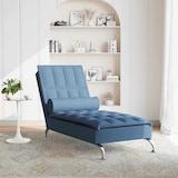 thumbnail of vidaXL Massage-Chaiselongue mit Nackenrolle Blau Stoff
