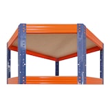 thumbnail of shelfplaza PRO Eckregal 180x60x30 cm in blau-orange mit 5 Böden und 200 kg Traglast pro Boden