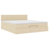 thumbnail of vidaXL Ottoman-Bett mit Matratze Creme 180x200 cm Stoff