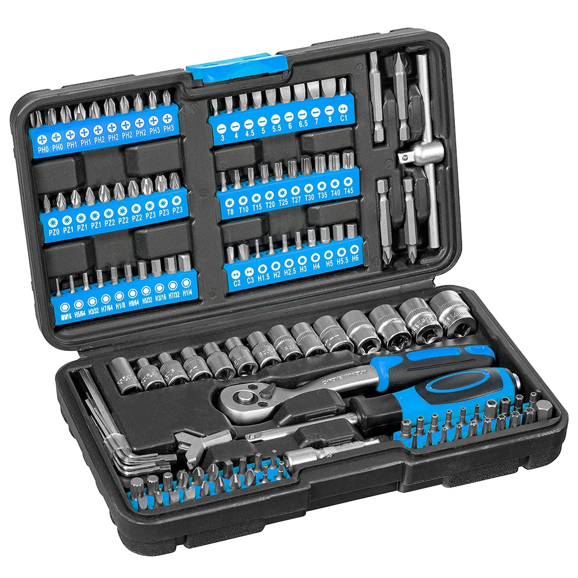 Güde Steckschlüssel und Bitsatz GSB 130 - 130-teiliges Werkzeugset