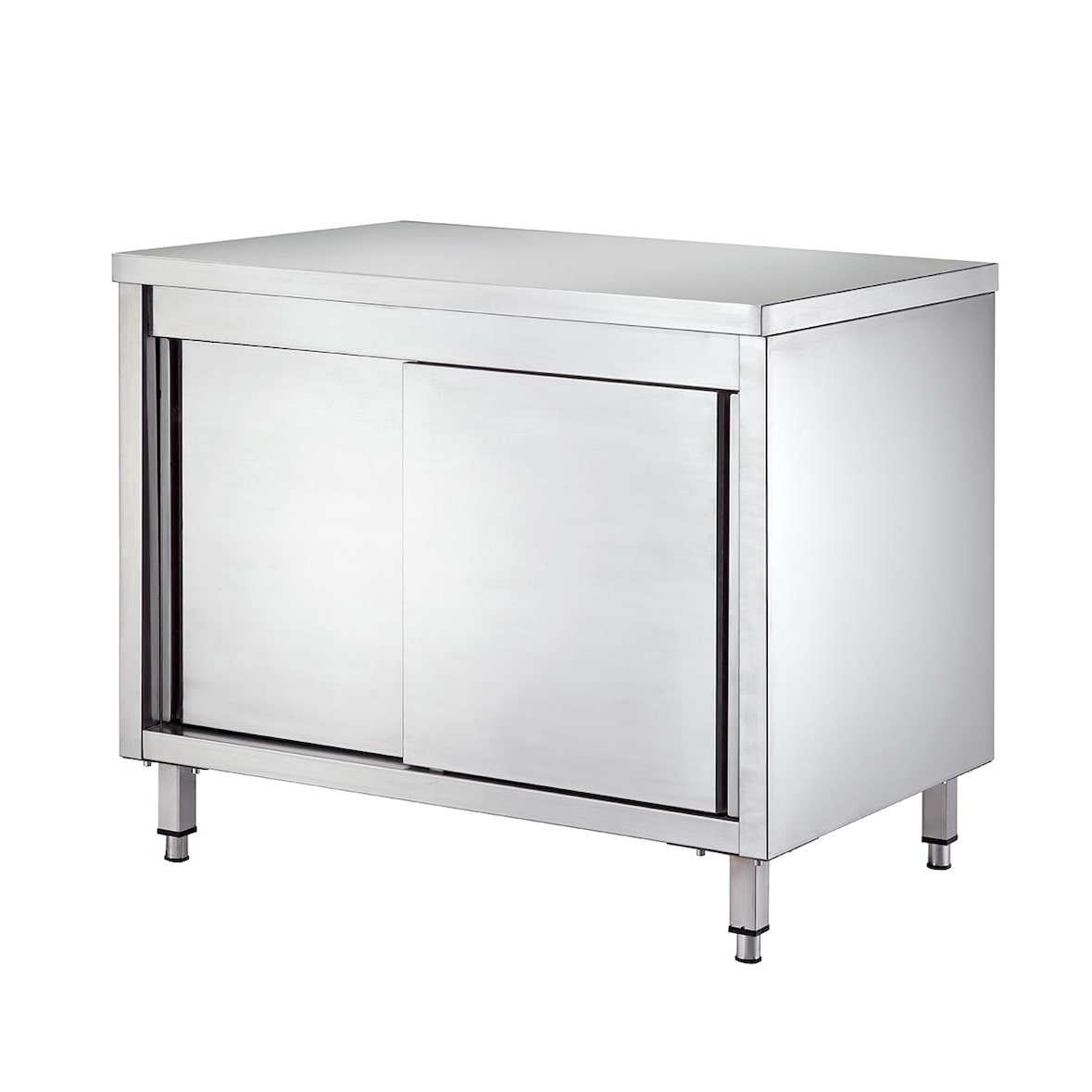 Armario de trabajo con 2 puertas deslizantes, 850 x 1000 x 600 mm, acero inoxidable, EASYLINE 10153 Vaiotec