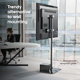 thumbnail of ONKRON TV Bodenständer für 30-60 Zoll, bis 41 kg, höhenverstellbar & schwenkbar, max 400x400 VESA, Schwarz TS5065-B