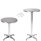 thumbnail of Aluminium Bistrotisch Ø60cm höhenverstellbargrau