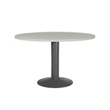 thumbnail of Mesa de reunião redonda Rocada com tampo de 120cm de diâmetro e base metálica. Altura 72cm. cor: antracite / tampo cinza