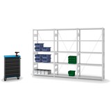 thumbnail of PROREGAL Fachbodenregal Stecksystem | Grundregal | HxBxT 200x100x30cm | 5 Ebenen | Fachlast 300 kg | Einseitig nutzbar | Lichtgrau