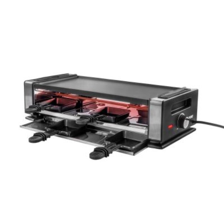 Unold 48730 RACLETTE Finesse Basic für bis zu 8 Personen, Große wendbare Grillplatte aus Druckguss-Aluminium zur leichten Reinigung