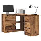 thumbnail of Bureau d'angle vieux bois 145x100x76 cm bois d'ingénierie Modèle Milan Urbain