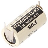 thumbnail of Sanyo Lithium Batterie CR17335 SE Size 2/3A, 3er Print Lötfahnen, Rastermaß 7,6mm