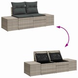 thumbnail of vidaXL Garten-Sofa-Set 5 pcs Hellgrau und Dunkelgrau Poly-Rattan