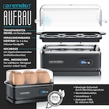 thumbnail of Arendo - SET Toaster FRUKOST mit Eierkocher SIXCOOK Edelstahl Schwarz, Toaster 2 Scheiben, LED-Display, 6 Bräunungsgrade, Brötchenhalter - Eierkocher