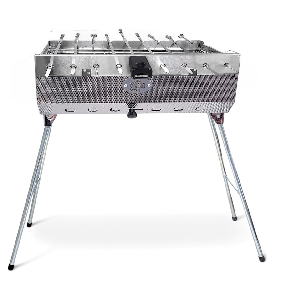 Mangal Set Taschkent 9er Drehspieß 230V Motor Spieße