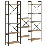 thumbnail of vidaXL Regal Eiche handwerklich 156 x 25 x 167.5 cm Holzwerkstoff