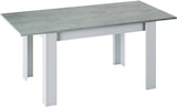 thumbnail of Dmora Ausziehbarer Tisch Midland, Ausziehbare Konsole für Esszimmer, Ausziehbarer Küchentisch mit Verlängerung, 140/190x90h78 cm, Zement und Weiß