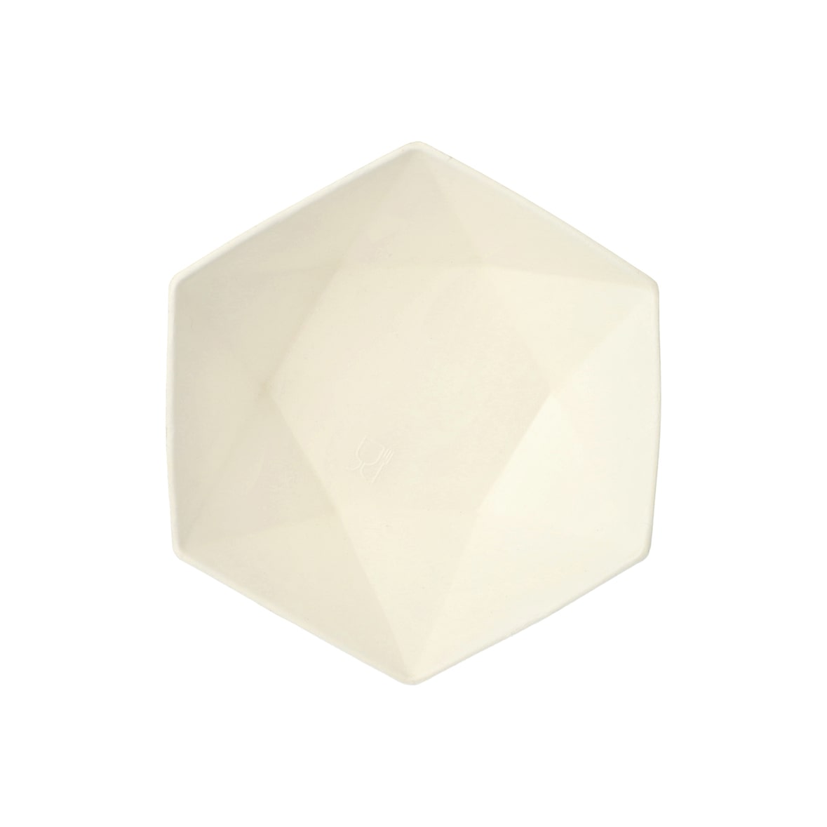 500 Schalen Zuckerrohr `pure` 6-eckig 400 ml 5 cm x 16 cm x 14 cm weiss `Diamond`