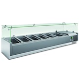 thumbnail of Vetrina portagusti refrigerata inox con sovrastruttura vetro. Termometro digitale. Sbrinamento automatico. Temperatura +2°C/+8°C. Modello RWX1500