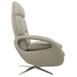 thumbnail of Relaxsessel HWC-L11, Design Fernsehsessel TV-Sessel Liegesessel, Liegefunktion drehbar, Voll-Leder ~ grau