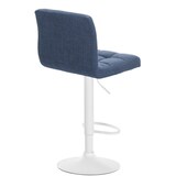 thumbnail of DELUKE® Barhocker 2er Set MADRID - Blau, Stoff, Weiß | Barhocker mit Lehne Barstuhl Tresenhocker Tresenstuhl Kneipenhocker Kneipenstuhl