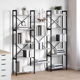 thumbnail of vidaXL Regal Grau Sonoma 156 x 25 x 167.5 cm Holzwerkstoff