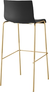 thumbnail of Barhocker Hover Kunststoff Vierfußgestell Gold schwarz