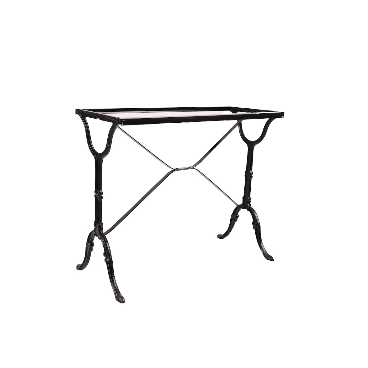 SIT Möbel Moldura de mesa | Ferro fundido preto | L 85 x P 40,5 x A 68,5 cm | 00150-11 | Serie TOPS & TABLES