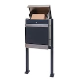 thumbnail of Pakketdoos met standaard HWC-K41, pakketdoos, pakketstation, standaard brievenbus, metaal ~ roestvrij staal gegalvaniseerd antraciet