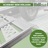 thumbnail of DREIBREIT by TRUTZHOLM 3-fach Auffahrrampe klappbar 255cm Tragkraft 1020kg Alu grau gelocht gerillt