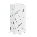 thumbnail of HOMCOM Suporte para Guarda-Chuvas com 4 Ganchos e Bandeja de Gotejamento Amovível Porta Guarda-Chuvas 15,5x15,5x41 cm Branco