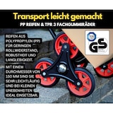 thumbnail of PROREGAL Klappbarer Profi-Treppensteiger TAURUS 150 | HxBxT 110x45x61cm | Traglast  150kg | Stahlrahmen | Rot-Schwarz | Sackkarre Transportkarre