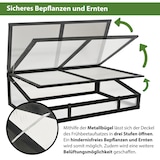 thumbnail of Frühbeetaufsatz aus Holz 120x80cm Gewächshaus für Hochbeet schwarz