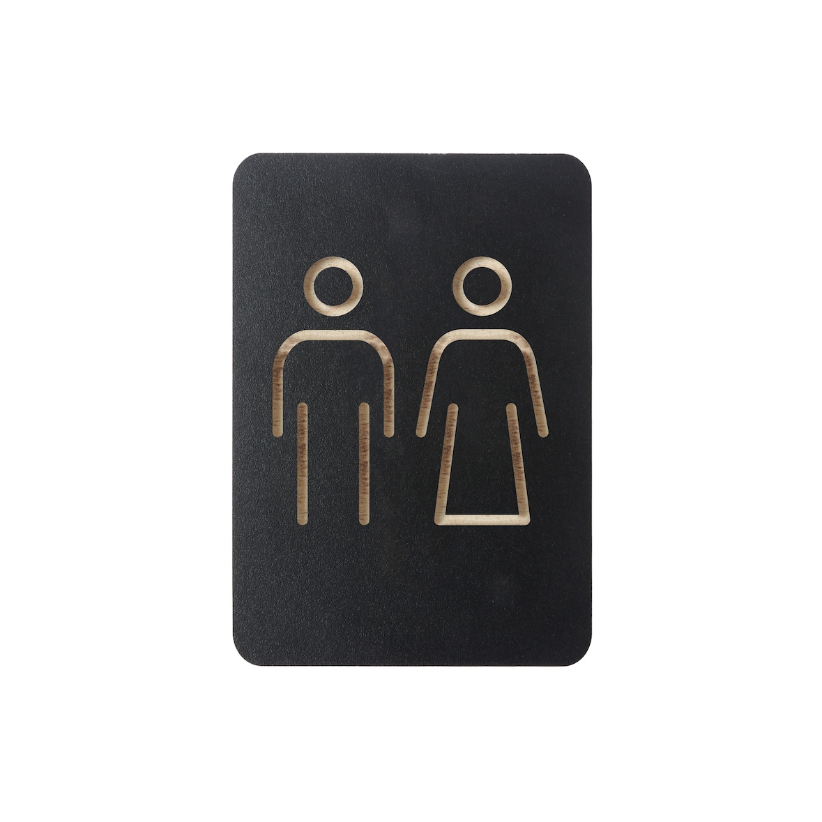 Plaque signalétique Europel toilette mixte, noir, 421035
