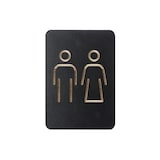 thumbnail of Plaque signalétique Europel toilette mixte, noir, 421035