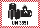 thumbnail of Dreifke® Verpackungskennzeichen UN-Nummer 3551, Haftpapier, permanent, 100x70mm
