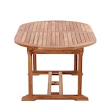 thumbnail of Möbilia Gartentisch oval 180 cm | ausziehbar auf 240 cm | mit Schirmaussparung | B 180 x T 100 x H 75 cm | natur | 11020017 | Serie GARTEN