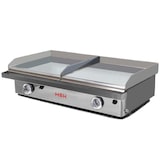 thumbnail of MBH - Gasgrill Bratplatte 400x400+400x400 mm Hardchrome für die Gastronomie. Fry Top zwei Zonen für Küche für Bar und Restaurant.
