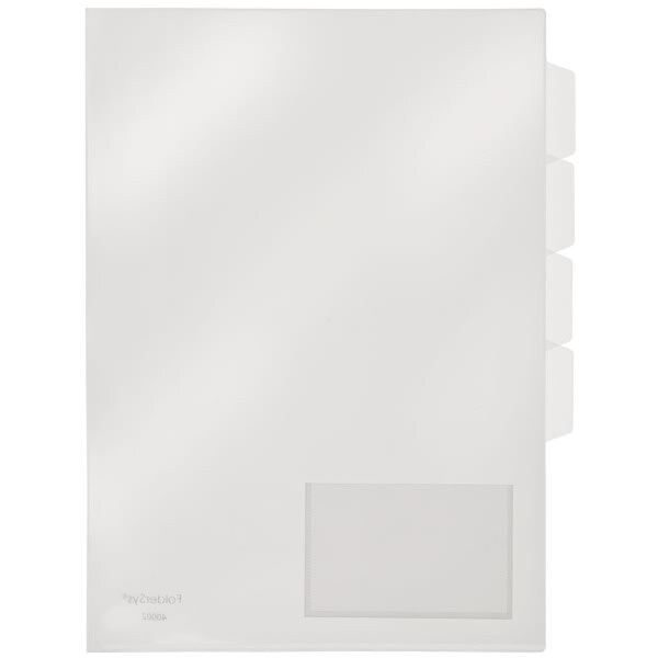 Sichthüllen-Register A4 PP 3 Fächer mit Taben transparent