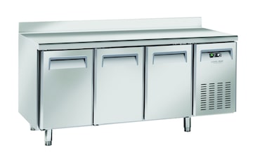Cool Head tavolo congelatore, acciaio inox, 1800x600x850mm, alzatina posteriore, acciaio