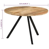 thumbnail of Mesa de comedor madera maciza de mango 110x75 cm