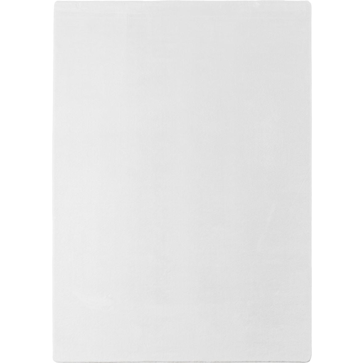 Teppich Kurzflor Unifarben Polyester Antirutsch Wohnzimmer Weiß Rund 80x80 | Kadima Design
