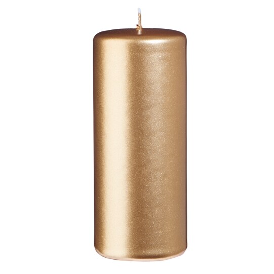 Stumpenkerzen Gold 120 x Ø 50 mm, 12 Stück