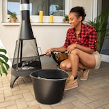 thumbnail of Relaxdays Kohlenschaufel flach, 49 cm, für Kamin und Ofen, robuster Stahl, Kaminschaufel, Ascheschaufel, schwarz