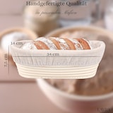 thumbnail of Layba Cesta de Fermentación Ovalada Grande (1000–1500g) – Banneton de Ratán para Masa Madre y Levadura