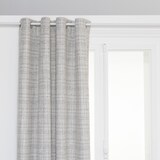 thumbnail of Rideau à œillets Occultant Gris Clair et Beige Lin 140 x 260 cm
