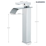thumbnail of ROSA | Rubinetto da bagno premium a cascata alta cromato | miscelatore Hotel Gastro Premium per lavabo freestanding - in acciaio inox con bocca alta