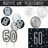 thumbnail of Partyset 60. Geburtstag Dekoration Party Deko Set Geburtstagsdeko schwarz Mann Frau