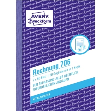 Avery Zweckform Rechnung 706 DIN A6 2x50Blatt
